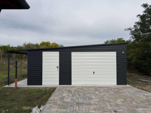 Garaż 6x6 + wiata 1,5x6 m