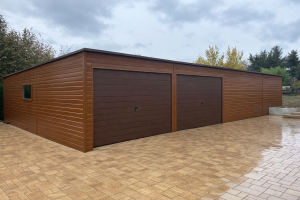 Hala 12x6 m złoty dąb spad tył
