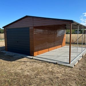 Garaż 3x6 + wiata 3x6 m