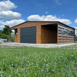 Garaż 6x6 + wiata 2x6 dwuspad