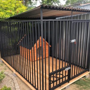 Kojec dla psa 3x2 - spad do tyłu + PODŁOGA + miski