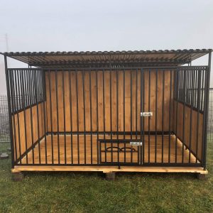 Kojec dla psa 3x2 + PODŁOGA oraz zabudowa ścian i uchwyt obrotowy na miski